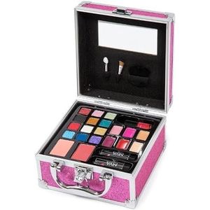 MYA Travel - Professionele make-uptas met schaduwen, blush, lippenstift, kwasten (MYA Travel Glitter Fashion)