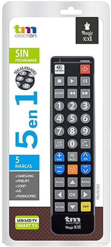 TM Electron - Universele Afstandsbediening - Zwart - Infrarood - Compatibel met SAMSUNG LG PHILIPS SONY PANASONIC