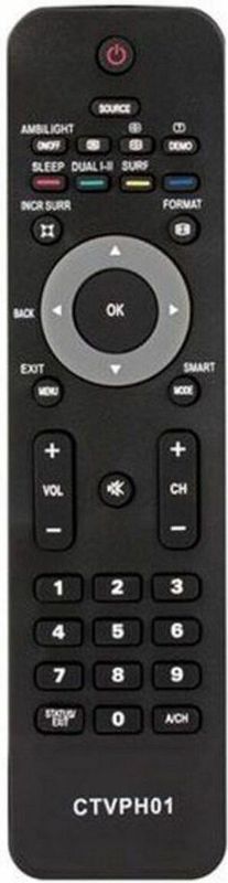 Common - CTVPH01 - Universele Afstandsbediening - Compatibel met Philips TV - Ergonomisch Ontwerp