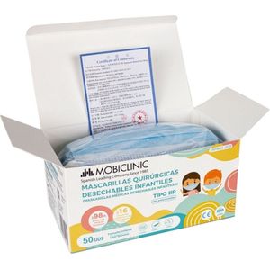 Mobiclinic 50 IIR Medische Mondmaskers voor kinderen - 50 stuks - 3 lagen - XS voor volwassenen