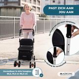 Mobiclinic - Coliseo - Boodschappentrolley - Rollator - Zwart - Inklapbare Rollator - 4 Wielen