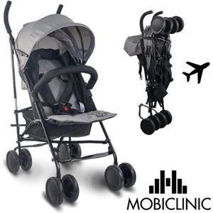 Mobiclinic Elefant - Kinderwagen – Buggy - Verstelbaar - Inklapbaar - XL mand - Max. 15kg - Met opbergmand