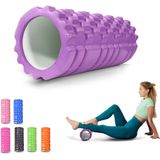 Mobiclinic® Fitness, Massagerol, FitRoller, schuim en EVA, 14 x 33 cm, pilates, yoga, rekken, draagbaar, veelzijdig, voor het hele lichaam, 3 intensiteitsniveaus