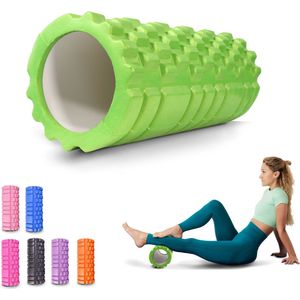 Mobiclinic® Fitness, Massagerol, FitRoller, schuim en EVA, 14 x 33 cm, pilates, yoga, rekken, draagbaar, veelzijdig, voor het hele lichaam, 3 intensiteitsniveaus