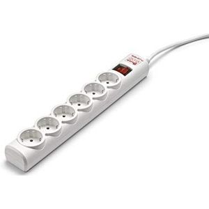 Salicru SPS SAFE 6, overspanningsbeveiliging 6 stopcontacten (238 J, 6 AC-uitgangen, type F, 250 V, 50 Hz, 10 A)