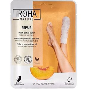 Iroha Nature - Repair Foot Mask - Peche - Shea Butter - 2 x 9 ml