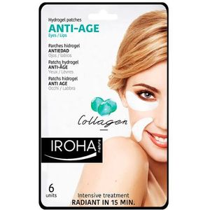 Iroha Hydrogel Anti-Age Collageen Oogmasker - 6 stuks