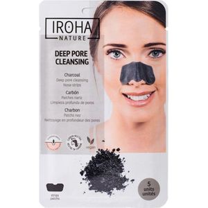 Iroha Nature - Detox Houtskool Reinigende Neusstrips, 5-pack