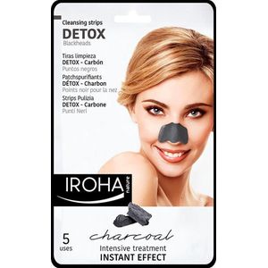 Iroha Nature - Detox Houtskool Neusstrips - 5-pack - Diepe Reiniging