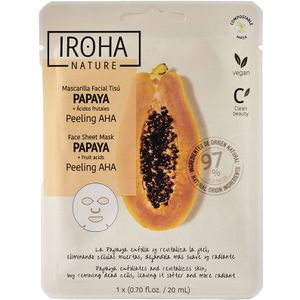 IROHA Nature Peeling AHA Papaya Face Sheet Mask 1 st