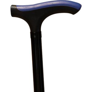 T-handvat wandelstok | Advance aluminium | Opvouwbare en uitschuifbare stok | Blauw