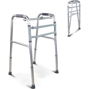 Mobiclinic Mezquita - Looprek voor ouderen - volwassenen - beperkte mobiliteit - loophulpmiddelen - mobiliteitshulp - Zonder wielen - lichtgewicht aluminium - Verstelbaar en opvouwbaar