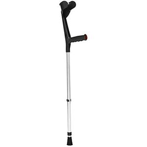 Forta, Engelse wandelstok, standaard, 1 stuk, verstelbaar in 10 maten, robuust tot 150 kg, aluminium, gewicht slechts 0,5 kg, kleur: zwart