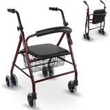 Prado - Rollator - Grijs - Aluminium - Drukgeactiveerde Remmen