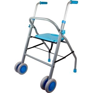 Mobiclinic Future - Looprek met wielen - Lichtgewicht en Inklapbaar - Opvouwbaar - Rollator - 2 wielen - Met zitting - In hoogte verstelbaar - Antislip