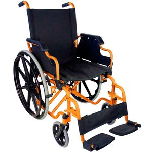 Mobiclinic Giralda - Rolstoel - Inklapbaar - Comfortabel Orthopedisch - Voetsteun - Armleuningen - Zitting 46 cm - Staal - Lichtgewicht