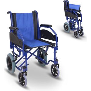 Rolstoel - Opvouwbaar - Staal - Lichtgewicht - Vaste Rugleuning