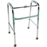 Mobiclinic®, Looprek voor ouderen, Opvouwbaar, Lichtgewicht, Europees merk, Columna, Zonder wielen, Smal looprek, Antislip doppen, Gemaakt van aluminium, Stevig, Kleur grijs