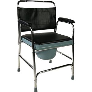 Velero - Toiletstoel - Grijs - Zwart - Staal - Gewatteerd