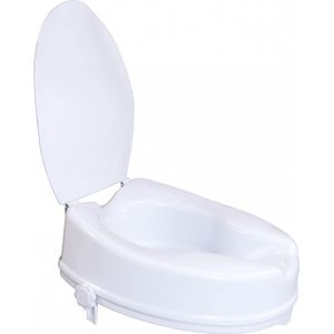 Toiletverhogerc 10 cm | Met deksel | In hoogte verstelbare | Titán | Mobiclinic