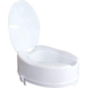 Mobiclinic, Toiletverhoger voor volwassenen, 14 cm, mod. Titán, Europees merk, verhoogde toiletzitting, deksel, toiletverhoger, voor senioren, beperkte mobiliteit, wit