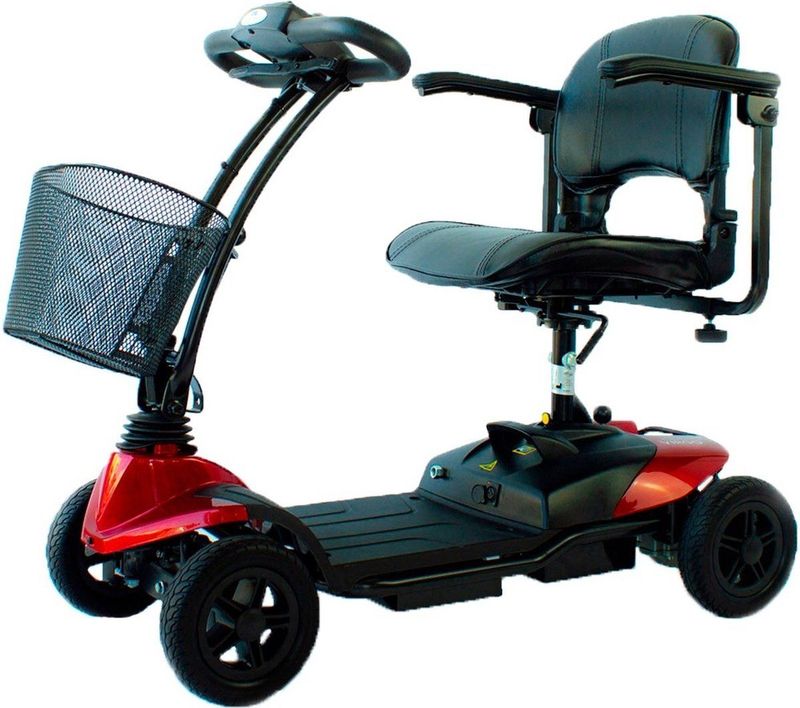 Mobiclinic - Virgo - Elektrische Scootmobiel - Rood - 4 Wielen - Lichtgewicht