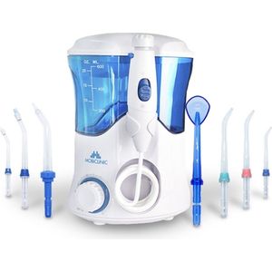 Mobiclinic ID-01 - Elektrische Monddouche - Mondhygiëne - Waterflosser - Tandreiniging - 7 koppen - 600 ml Waterreservoir - Irrigator - Gemakkelijk te gebruiken - Tandvlees en tong - Verwijdert bacteriën en plaque