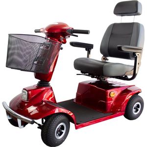 Mobiclinic Libra - Elektrische Scootmobiel - Tot 30 km Bereik - Verminderde mobiliteit - 4 wielen - Met een 500W motor - 12V - Bordeaux