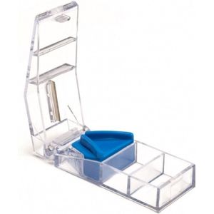 Pillensplijter | Met opberger | Blauw | Mobiclinic