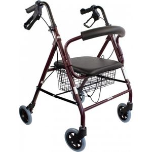 Clinicalfy Turia - Rollator - Inklapbaar - 4 Wielen - Zitting - Rugleuning - Stuurremmen