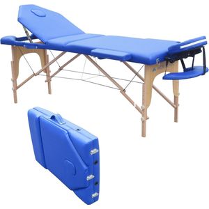 Mobiclinic CM-01 PLUS - Inklapbare Massagetafel - Blauw - Hout - Draagbaar