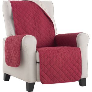 Duo quilt - Fauteuilbeschermer Rood - 55cm breed - Twee kanten te gebruiken - OekoTex keurmerk