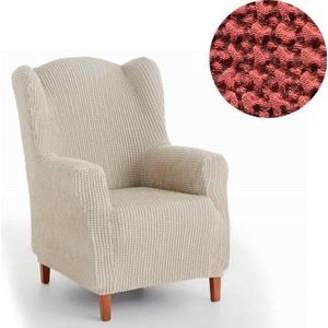 Belmarti® Oorfauteuil Milos - Breedte 70cm tot 100cm Steenrood - Extreme stretch stof - Fauteuilhoes van premium kwaliteit