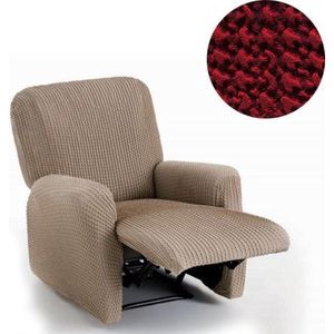 Belmarti® Relaxfauteuil Milos - 60cm tot 85cm breed - Rood - Hoge kwaliteit stof met maximale elasticiteit - Antistatisch - Van ademend Katoen voor comfortabel zitten zonder zweten