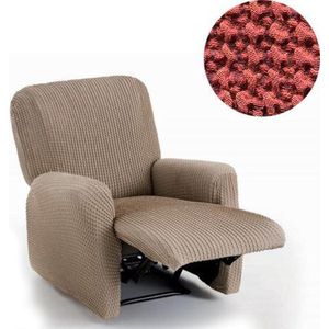 Belmarti® Relaxfauteuil Milos - 60cm tot 85cm breed - Steenrood - Hoge kwaliteit stof met maximale elasticiteit - Antistatisch - Van ademend Katoen voor comfortabel zitten zonder zweten