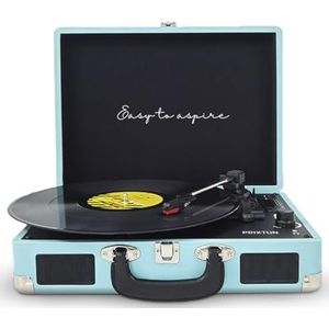 PRIXTON - VC400 - Platenspeler - Blauw - Kofferstijl - Bluetooth