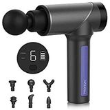 PRIXTON Massagepistool Fit massagepistool vermogen 30 W - 3300 tpm 9 snelheden 6 hoofd fitnessmodus en fysiotherapie Draadloos en lichtgewicht ontwerp tas en aktetas Inbegrepen