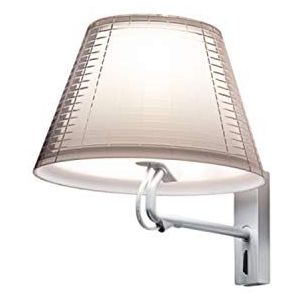 Nolita wandlamp, niet dimbaar, E14, 60 W, aluminium, transparant, 25 x 25 x 26,5 cm (A617-012)