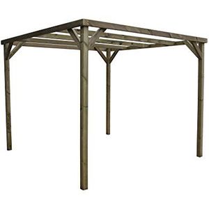 AD Services pergola van behandeld hout, 240 x 240 x 240 cm