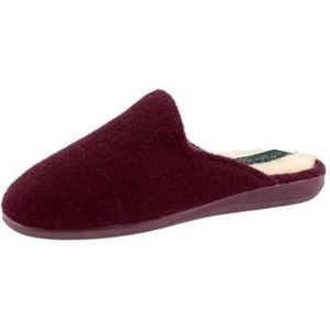 Pantoffels - Bordeaux - Textiel - Rubber Zool