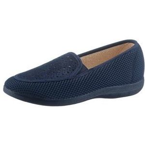Pantofles - Marine - Textiel - Rubber Loopzool met Stevig Profiel