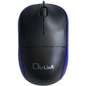 L-Link - LL-2080-TO - Muis - Zwart - Blauw - Bedraad