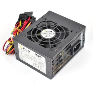 L-Link - Fuente Voeding - Micro ATX - 500W - Compact Ontwerp - Veelzijdige Aansluitingen