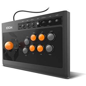 KROM Kumite NXKROMKMT Gamepad Arcade Multi-Platform, Fighting Stick, Joystick, D-Pad of X/Y-Input, compatibel met PC, PS3, PS4, XBOX One