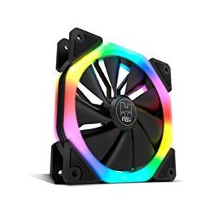 Nox - Hummer D-FAN - PC-ventilator - 120 mm - Zwart - Dubbele Ring LED RGB Rainbow
