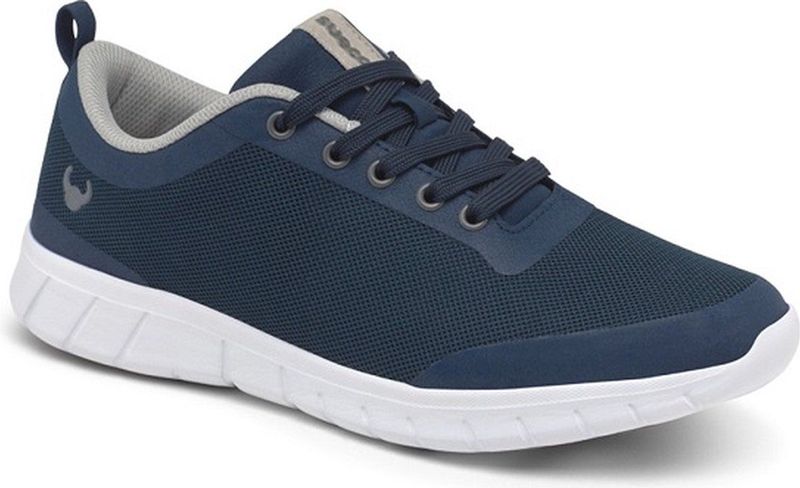 Alma Sneakers - Navy Blauw - Ademend Katoen-Mesh