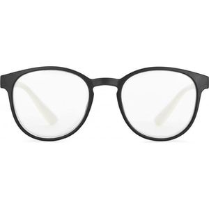 Nordic Projekt NPBE Torshälla Leesbril +2.00 zwart montuur - witte temples