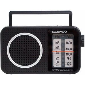 Daewoo - DW1124 - Transistor Radio - Zwart - Plastic