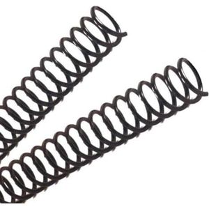 DHP - Metalen spiraal om te binden, stap 5:1, 14 mm, zwart (doos met 100 stuks)