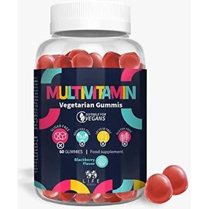 99 Life | Multivitaminen Gummies voor Volwassenen | Veganistische Gummies zonder Suiker met 11 Vitaminen & Mineralen | Frambozensmaak | Vitaliteit, Immuniteit en Energie voor de hele dag | 60 gummies